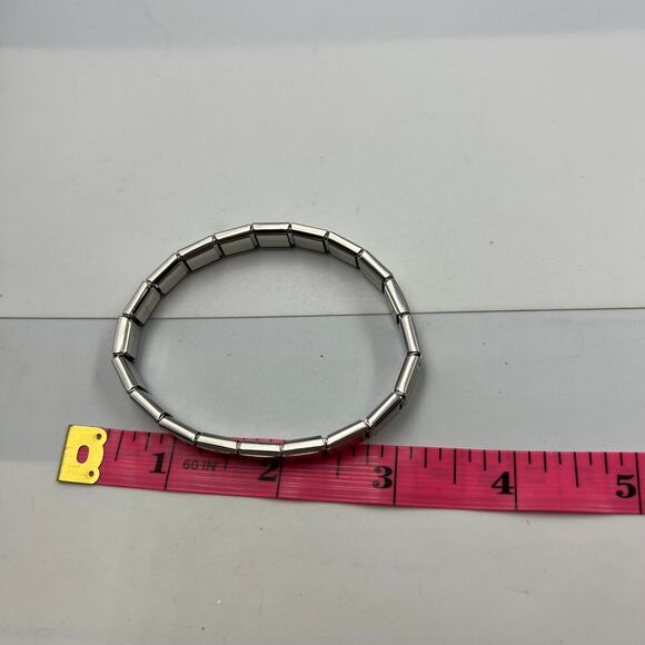 Authentic Signed Zoppini Italian Starter Charm Bracelet Stainless 20 Links - Picture 4 of 5